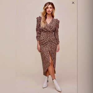 ASTR The Label Maven Animal Print Dress, XS